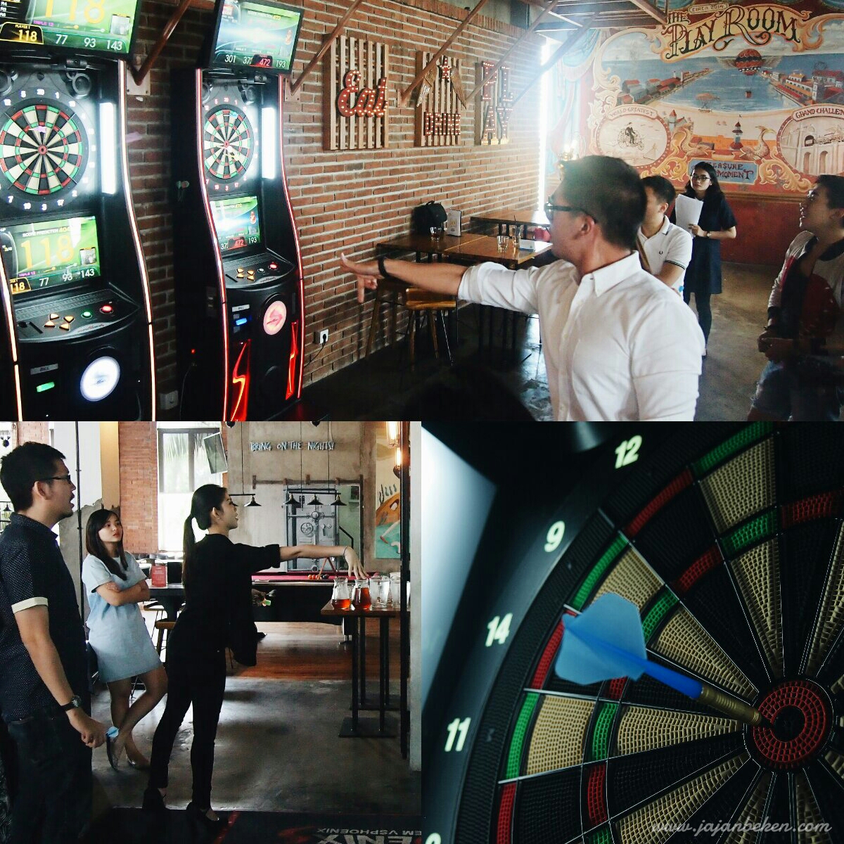 jajan beken belajar main dart game di the playroom